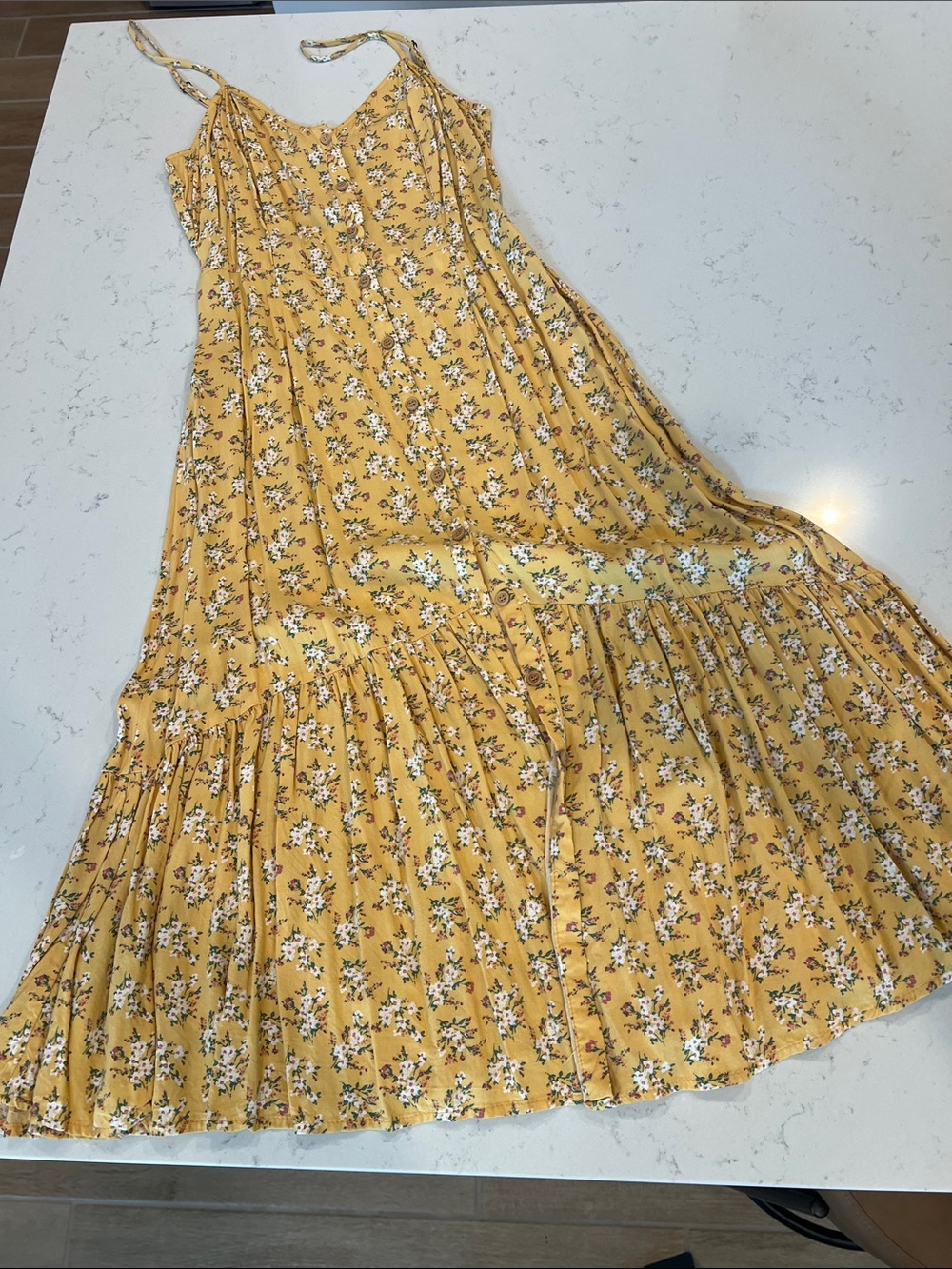 Mimi Chica Yellow Floral Maxi Dress